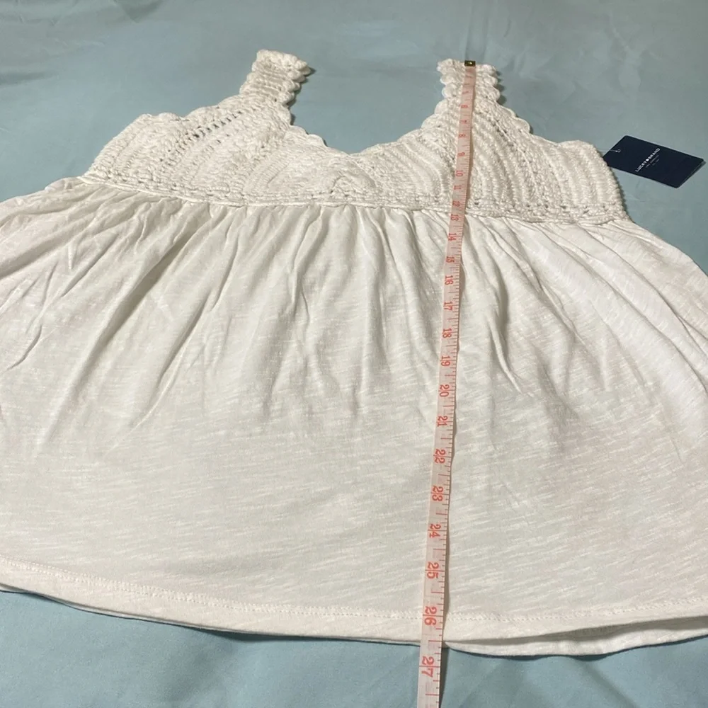 NWT Lucky Brand Crochet Baby Doll Tank Top - Picture 15 of 16